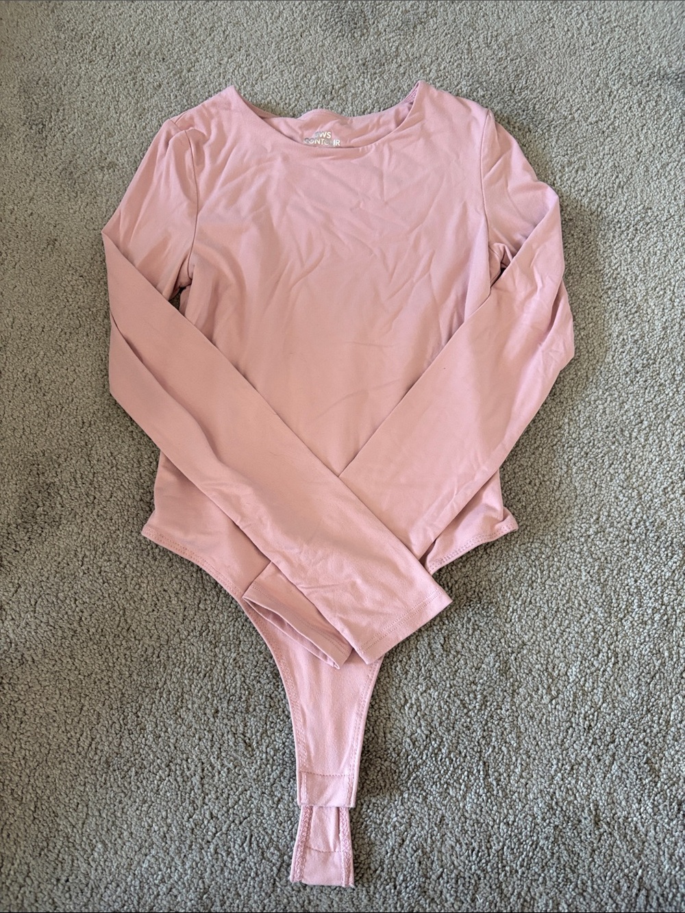 Girls' Soft Pink Long Sleeve One-Piece Bodysuit